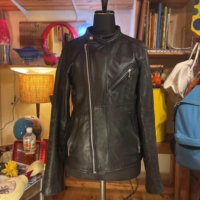 Rick Owens Leather Biker Jacket M Vintage Slim Fit Black Japan