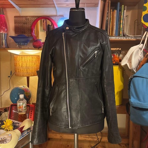 Rick Owens, Rick Owens Leather Biker Jacket M Vintage Slim Fit Black Japan