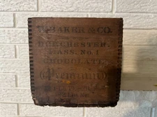 Vintage Antique W.B. Baker Dorchester Mass #1 Premium Chocolate Crate