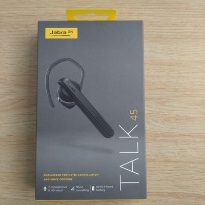 Jabra Talk 45 Bluetooth Mono Headset Black Single Ear Brand New