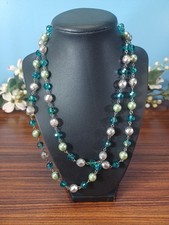 Bijoux Terner Necklace Blue Green Grey Gorgeo...
