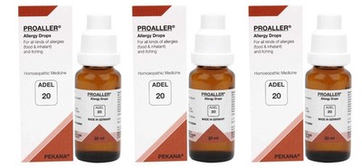 ADEL 20 Allergy Drops Pack of 3 Natural Homeopathic Remedy for Immune Support