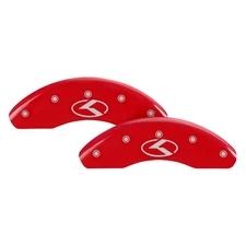 For Kia Rio 18 MGP 21190FCRKRD Gloss Red Front Caliper Covers w Circle Engraving
