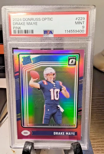 DRAKE MAYE 2024 DONRUSS OPTIC PINK #229 PSA GRADED MINT 9 BEAUTIFUL CARD