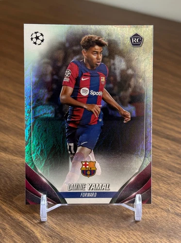 Lamine Yamal 2023 2023-24 Topps UEFA UCC Jade #64 Foil Refractor Rookie RC