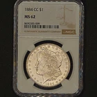 1884-CC Carson City Morgan Silver Dollar $1 NGC MS62 Business Strike 90% Silver