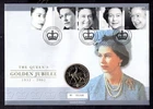 GB - 2002 QE2 Golden Jubilee £5 Coin PNC First Day Cover