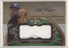 2013 Triple Threads Unity Jumbo Relics Emerald 29/50 Wily Peralta Auto 0nz0