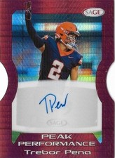 TREBOR PENA 2026 SAGE High Series AUTO Peak Performance Rojo #PKA-TP Penn State🔥