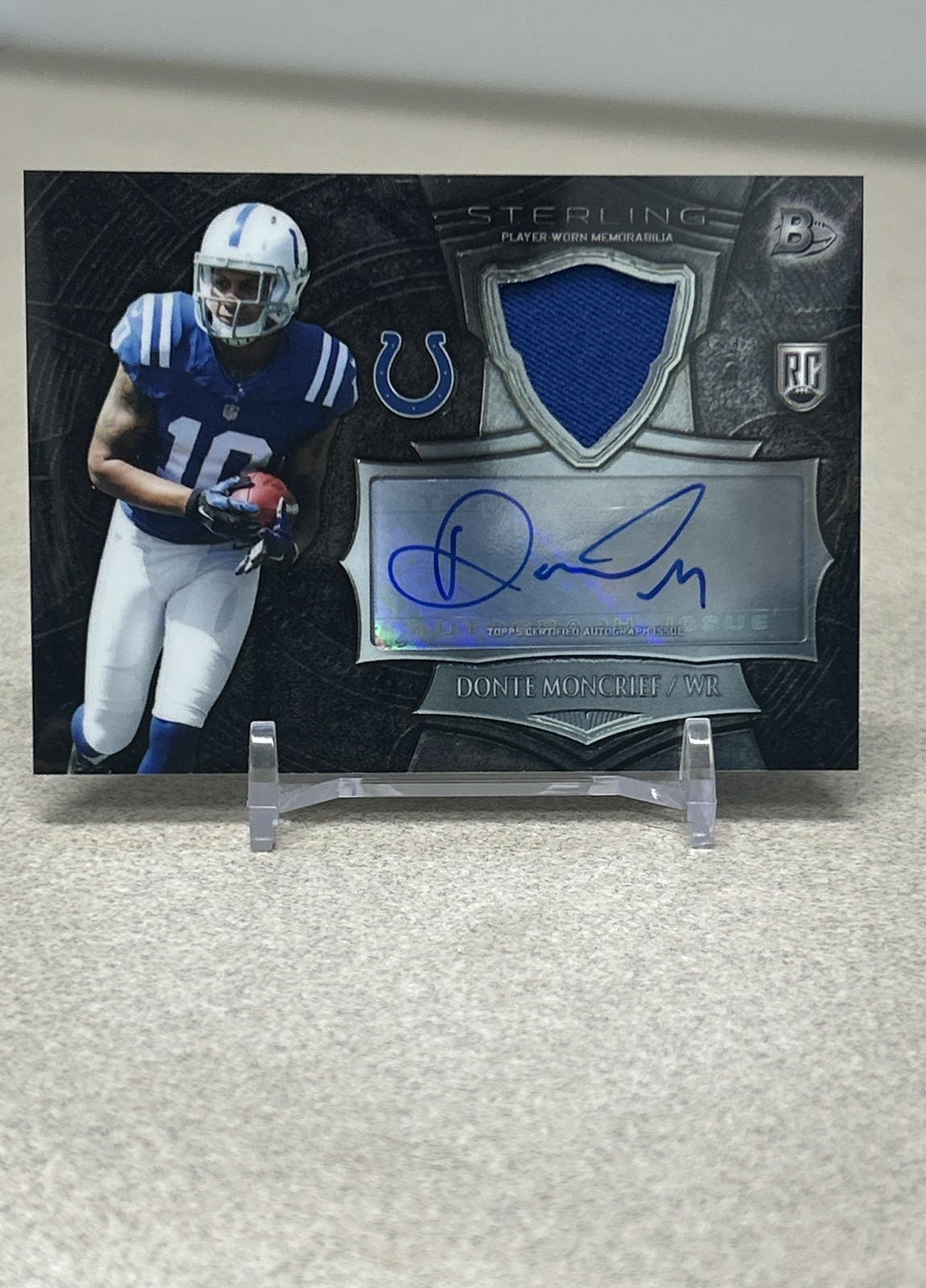 Donte Moncrief Bowman Sterling Autograph Rookie Relics #DM Base