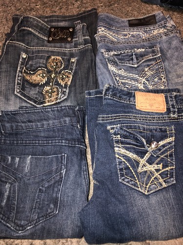 Lot Of 4 Size 31 Blue Jeans Womens Mixed Brands - Picture 1 of 9