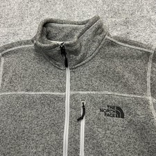 The North Face Sweater Mens Small Gray Half Z...