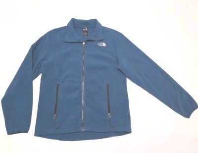  The North Face Glacier TKA 100 Fleece Jacket Mens Medium Teal Blue Full Zip EUC