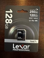 Lexar SILVER Series 1667x 128GB Class 10 UHS-II SDXC Memory Card LSD128GCB1667
