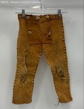 Rustic Style Children's Brown Leather Handcrafted Pants - No Size