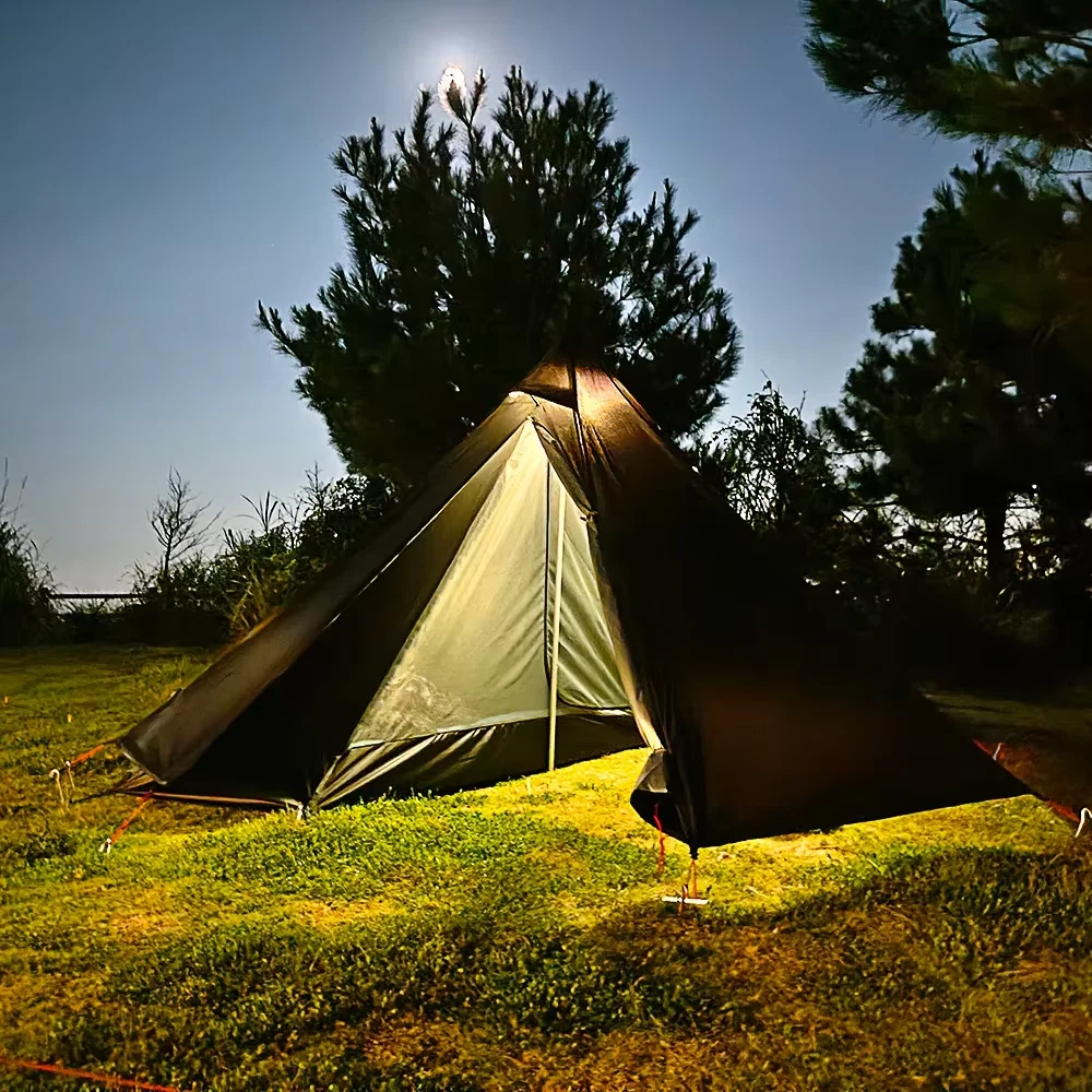 Camping Hot Tent with Chimney Window Light Tipi Teepee Tent Pyramid Double Layee
Opens in a new wind