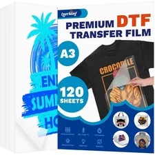 DTF Transfer Film A3 (11.7x16.5in) - 120 Sheets: Elevate Your Print... Fast Ship