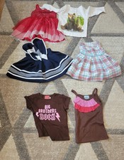 lot of 6 Pieces Girl Clothes Lot Mixed Brands fancy dresses 2t, 12m size 4