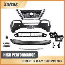 Fits 2021-2023 Nissan Rogue 1.5L 2.5L Front Bumper Cover Grille Fog Lights