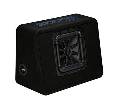 Kicker 44TL7S102 Auto Audio Solo-Baric L7 10 Zoll Gehäuse dünnes Profil geladen 2 Ohm
