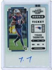 2022 Contenders Optic #138 Tyquan Thornton Rookie Auto Silver RC Patriots
