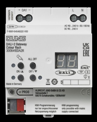 Jung KNX DALI-2 Gateway Colour 1fach, REG, 4 TE, Secure (300641SDA2R)