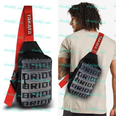 JDM Gradation Crossbody Shoulder Bride Bag With Red Takata JDM Straps Backpack