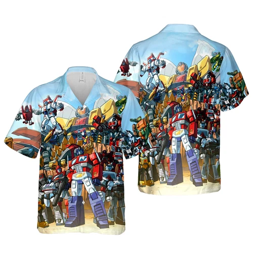 Super Slassic Transformers Robots Summer Hawaiian Shirt, Gift For Fans