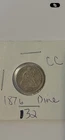 1876-cc Seated Liberty Dime