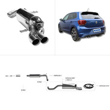 Bastuck Komplettanlage - VW Polo 6 AW inkl. GTI