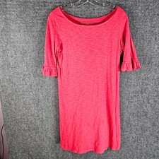 Lilly Pulitzer Dress Womens Small Pima Cotton Salmon Pink Dolman Sleeve Stretch