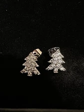 Gianni Bernini Sterling Silver Tree Earrings With Cubic Zirconia 