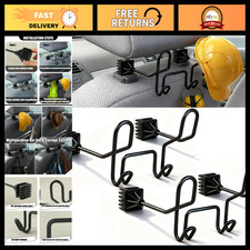 2-Pack Heavy Duty Hard Hat Holder - Dual Car Headrest Hooks for Gear  Groceries