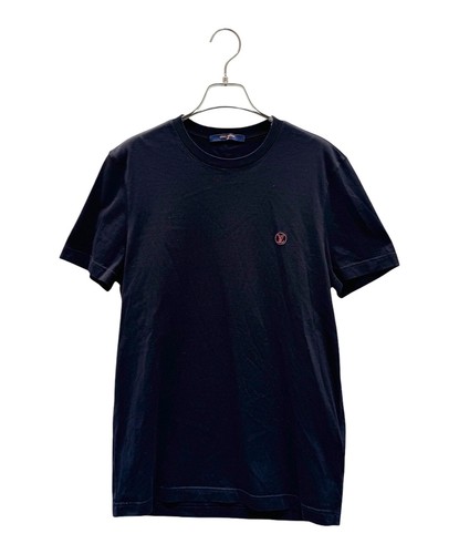 LOUIS VUITTON Circle Logo T-shirt Size: S Black x red Men RM212Q JCB HAY50W