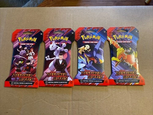 POKEMON TCG DESTINED RIVALS SLEEVED BOOSTER PACK ART SET 4 PACKS FACTORY SEALED