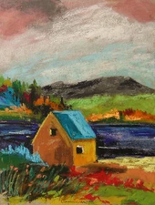 ORIGINAL Sea Landscape  Pastel Painting John Williams JMW art Expressionism