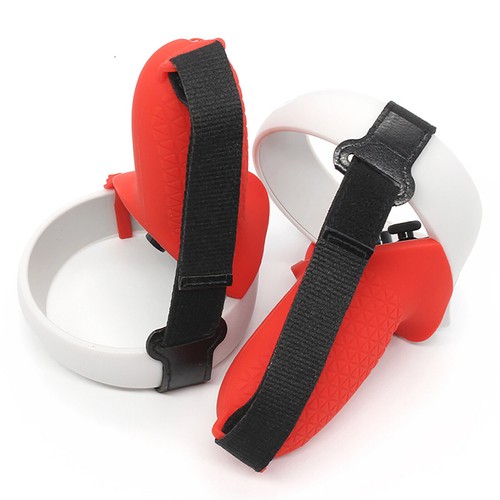 For Quest 2 Touch Controller Silicone Handle Sleeve Cover + Knuckle Grip - Picture 3 of 17