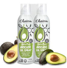 2 Pk Chosen Foods 100 Pure Avocado Oil Spray, Cooking, Dressing, 13.5 oz, Each
