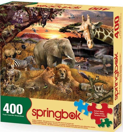Springbok Wild Savanna 400 Piece Jigsaw Puzzle - Picture 2 of 2