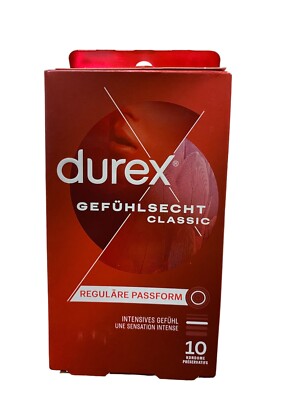 Durex Gefühlsecht Classic 2x10St. Kondome - Transparent Neu (756)