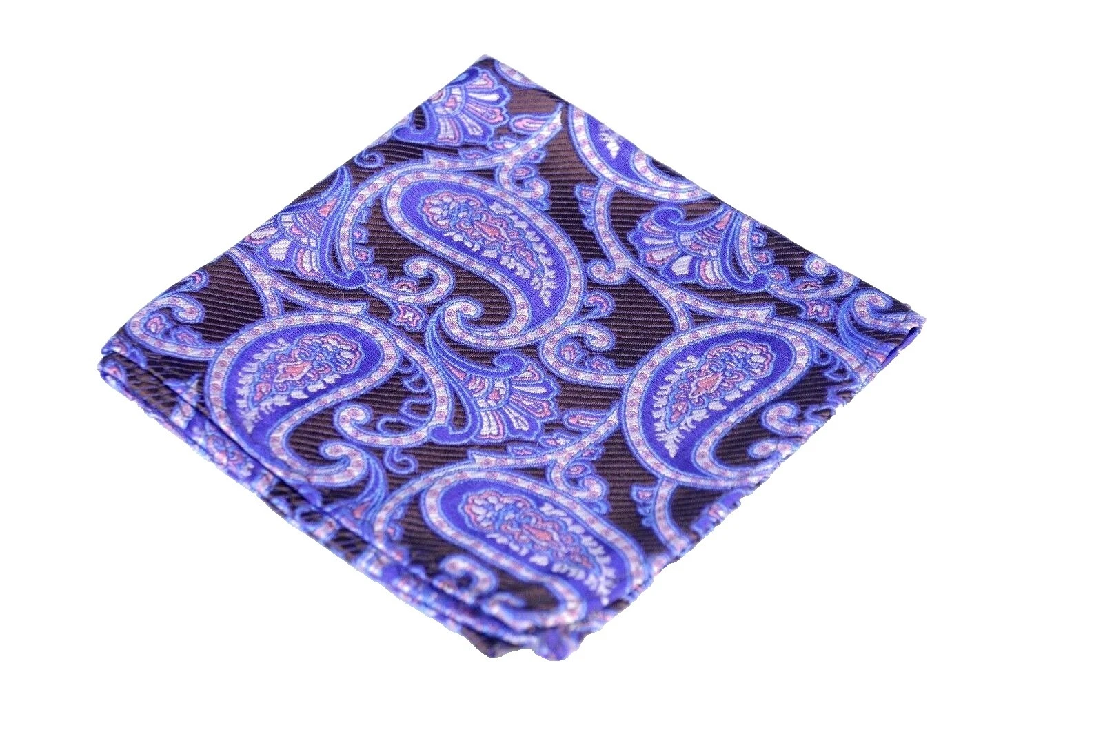 Plaza de bolsillo marrón Paisley Pañuelos para hombres