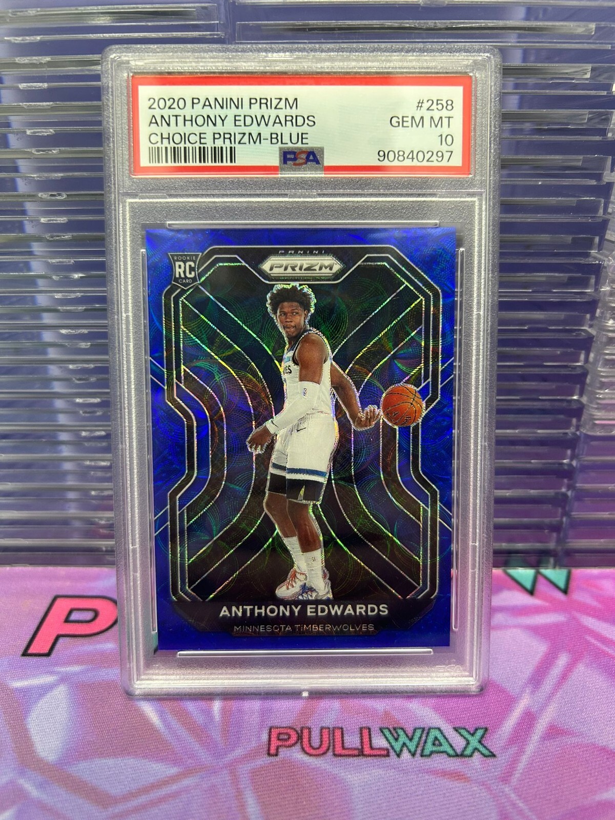 2020 prizm anthony edwards choice blue /49 psa 10 POP 4 Super Low Pop RARE 10