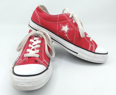 Converse All Star Chuck Taylor Women’s Low-Top Canvas Shoes Red Size 