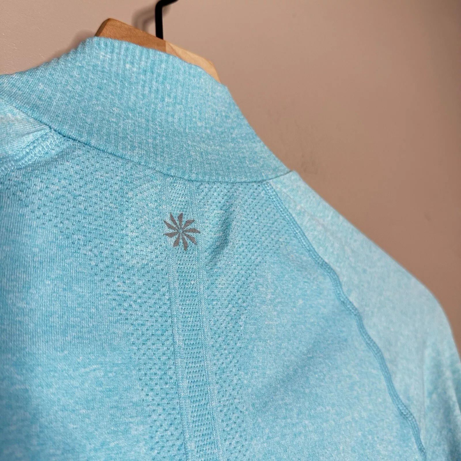 athleta fastest track ruched half zip 