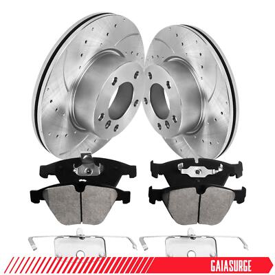 Front Disc Brake Rotors + Ceramic Pads for 2010 - 2013 BMW 328Xi 328i xDrive