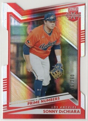 Sonny Dichiara 2022 Elite Extra Edition Prime Numbers Die-Cut #'d/260 Card #148