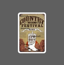 Country Music Sticker Festival Waterproof