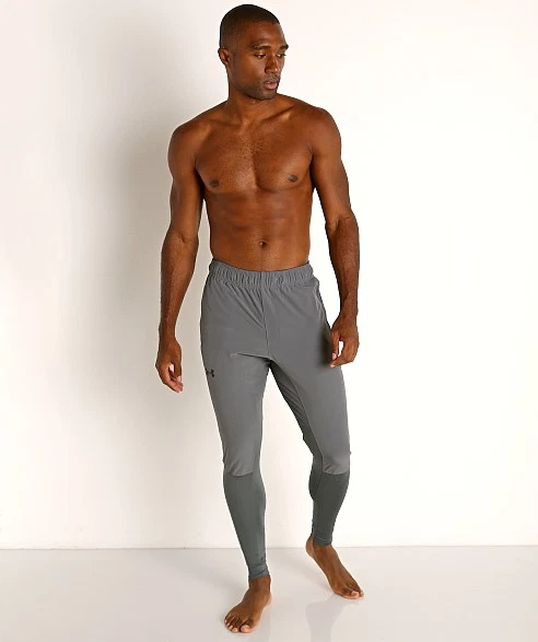 Pantalon hybride homme Under Armour gris hybride survêtement bas