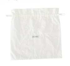 DOLCE & GABBANA Dustbag Cover Bag Cotton White Drawstring Shoebag 40cm x 40cm