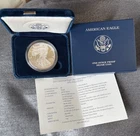 2010-W Proof American SILVER Eagle ~ 1oz .999 Silver ~w/ Original Box & COA